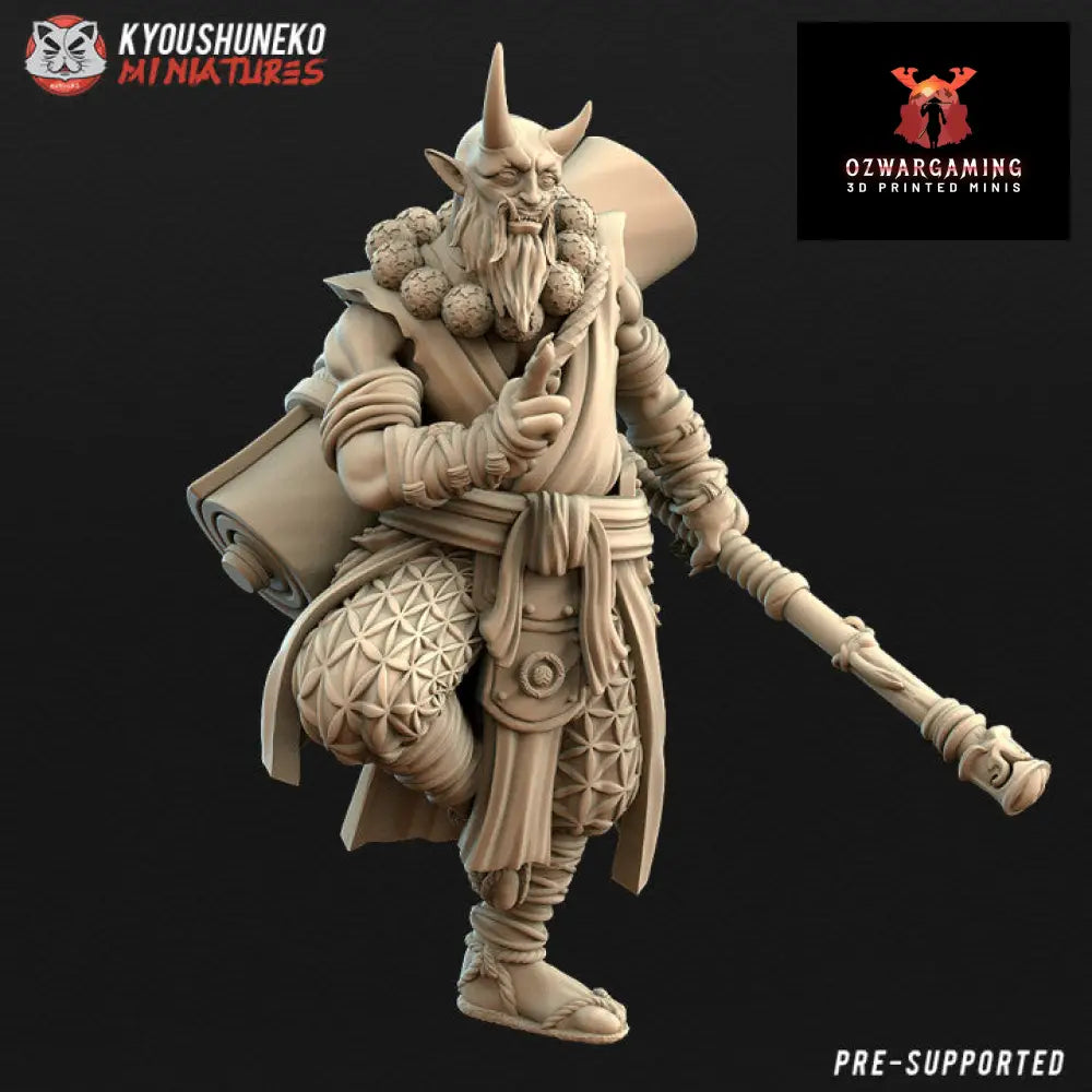 Feudal Japanese Elder Sohei Monk Oni | Kyoushuneko 28/32mm Fantasy Wargaming Miniatures Role Playing Miniatures