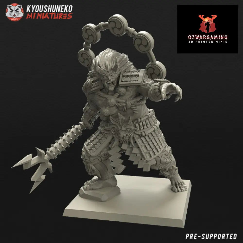 Feudal Japanese Lightning Oni | Kyoushuneko 28/32mm Fantasy Wargaming Miniatures Role Playing Miniatures
