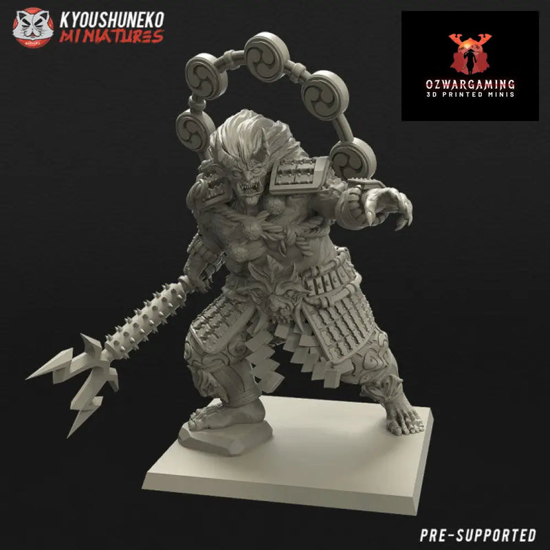Feudal Japanese Lightning Oni | Kyoushuneko 28/32mm Fantasy Wargaming Miniatures Role Playing Miniatures
