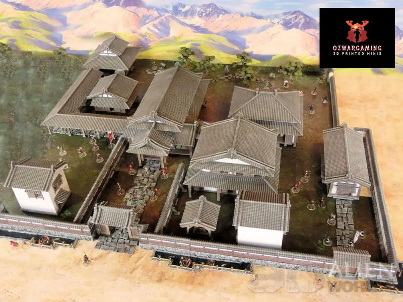 Feudal Japanese Lord’s House Set | 3DAlienWorlds Fantasy and Historical Wargaming Terrain Role Playing Miniatures