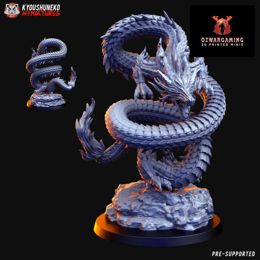 Feudal Japanese Mizuchi Dragon | Kyoushuneko 28/32mm Fantasy Wargaming Miniatures Role Playing Miniatures