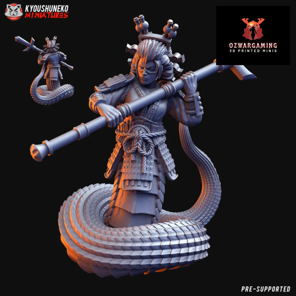 Feudal Japanese Nagas | Kyoushuneko 28/32mm Fantasy Wargaming Miniatures Role Playing Miniatures