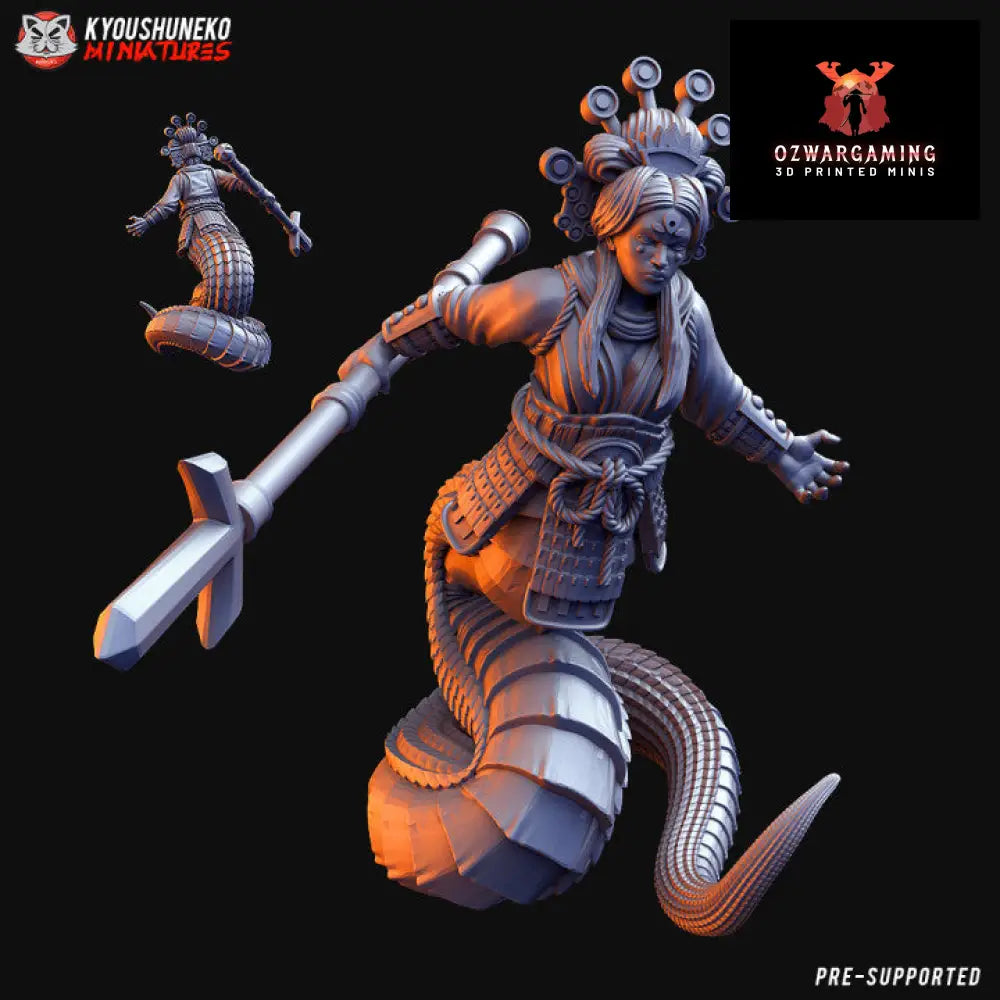 Feudal Japanese Nagas | Kyoushuneko 28/32mm Fantasy Wargaming Miniatures Role Playing Miniatures