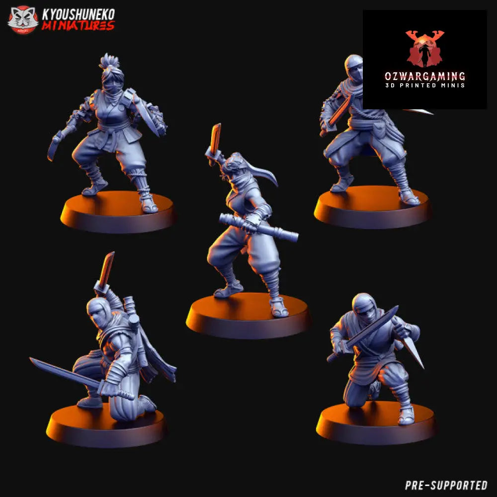 Feudal Japanese Ninja | Kyoushuneko 28/32mm Fantasy Wargaming Miniatures Role Playing Miniatures