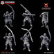 Feudal Japanese Onna Bushi Bows | Kyoushuneko 28/32mm Fantasy Wargaming Miniatures Role Playing Miniatures