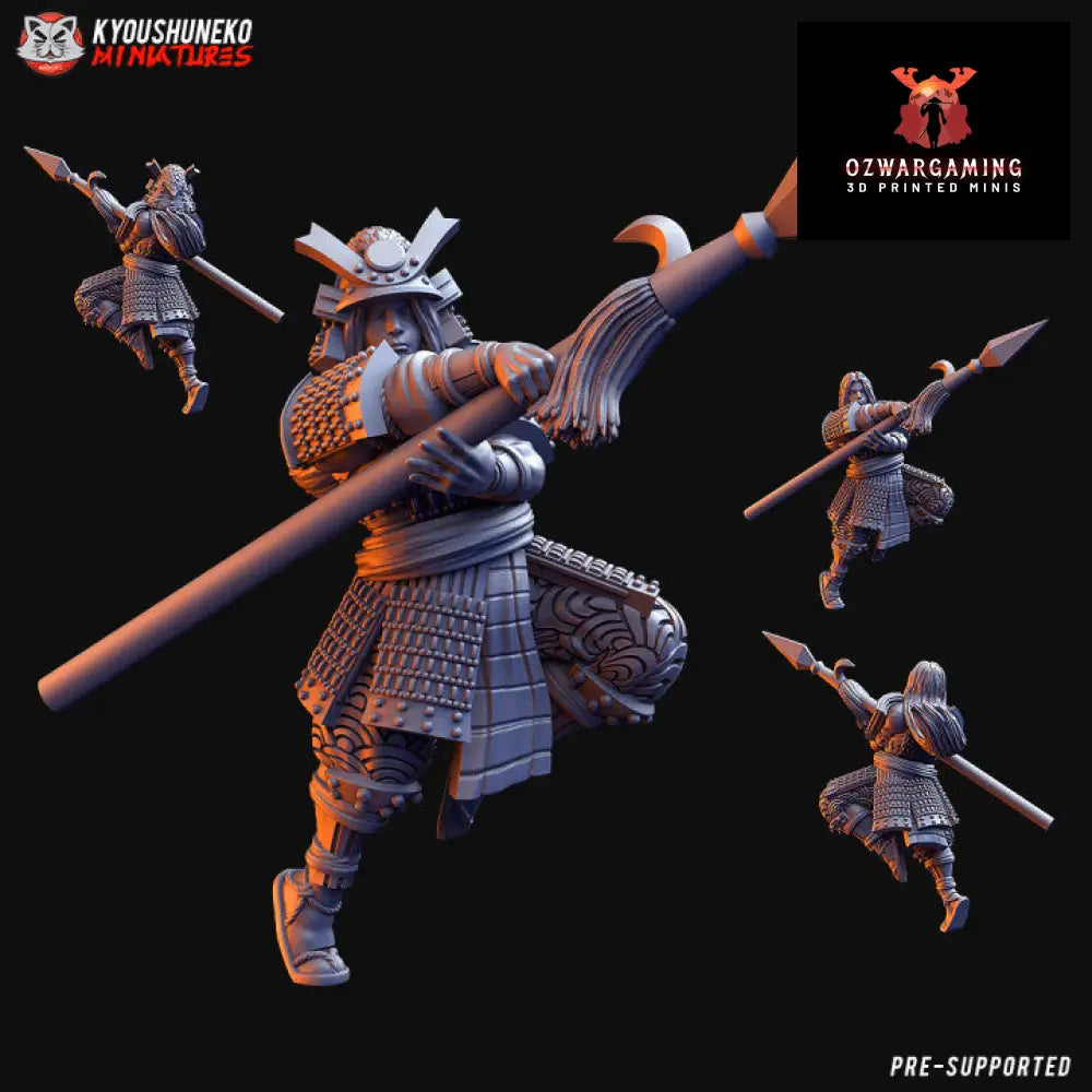 Feudal Japanese Onna Bushi Hero 2 | Kyoushuneko 28/32mm Fantasy Wargaming Miniatures Role Playing Miniatures