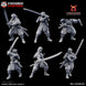 Feudal Japanese Onna Bushi Katanas | Kyoushuneko 28/32mm Fantasy Wargaming Miniatures Role Playing Miniatures