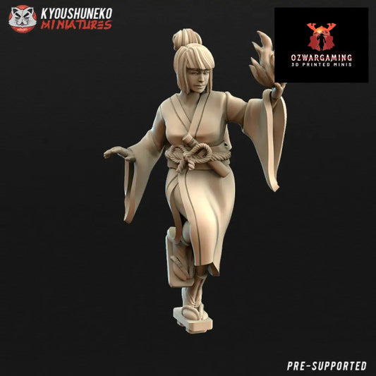 Feudal Japanese Shugenja 2 | Kyoushuneko 28/32mm Fantasy Wargaming Miniatures Role Playing Miniatures