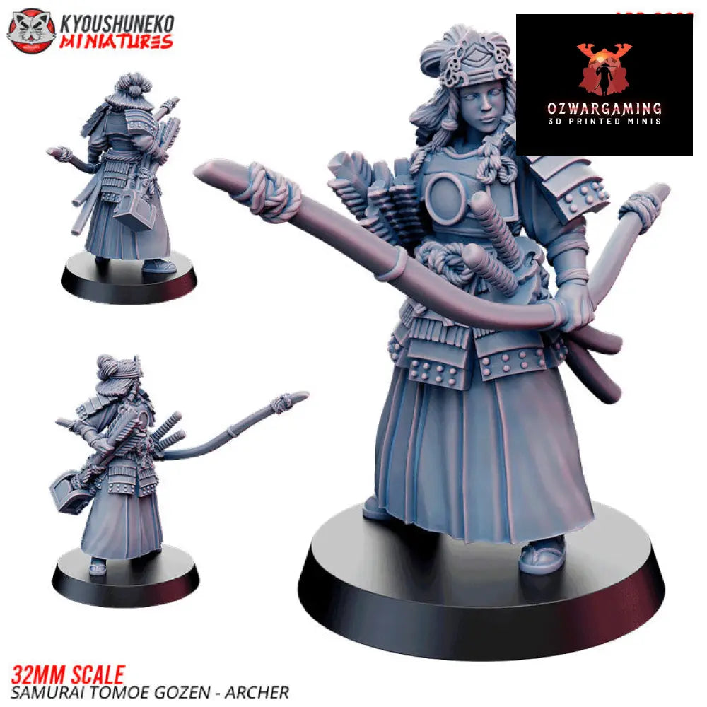 Feudal Japanese Tomoe Gozen | Kyoushuneko 28/32mm Fantasy Wargaming Miniatures Role Playing Miniatures