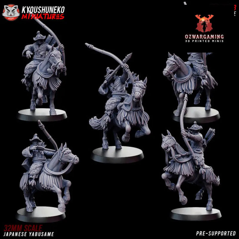 Feudal Japanese Yabusame | Kyoushuneko 28/32mm Fantasy Wargaming Miniatures Role Playing Miniatures