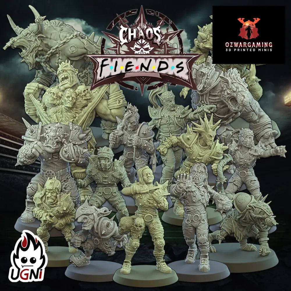 Fiends of Chaos Fantasy Football Team | Ugni Miniatures Role Playing Miniatures