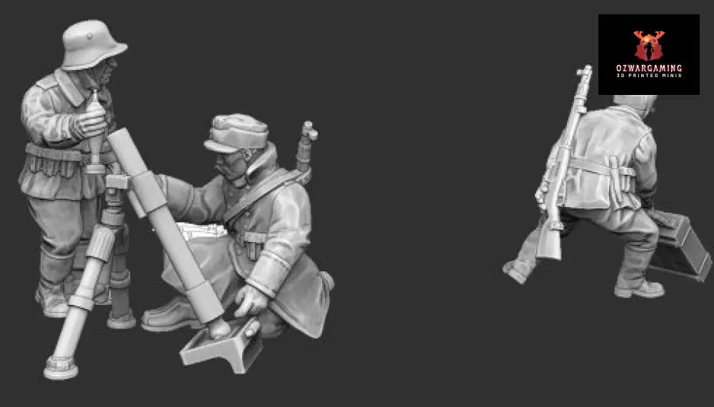Finnish Medium Mortar Team | Propylene Foliescu 28mm WW2 Wargaming Miniatures Role Playing Miniatures