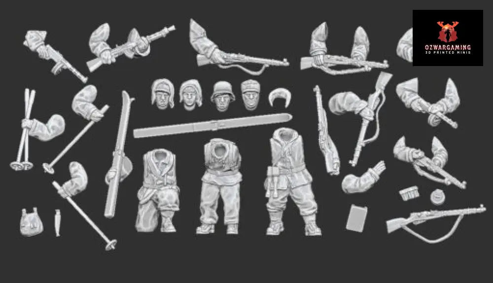 Finnish Soldiers in Overalls Build Kit | Propylene Foliescu 28mm WW2 Wargaming Miniatures Role Playing Miniatures