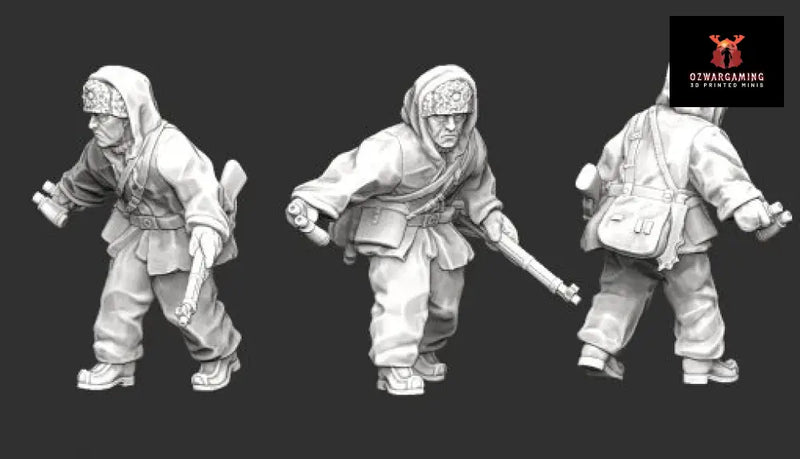 Finnish Winter Dress Soldier with Binoculars | Propylene Foliescu 28mm WW2 Wargaming Miniatures Role Playing Miniatures
