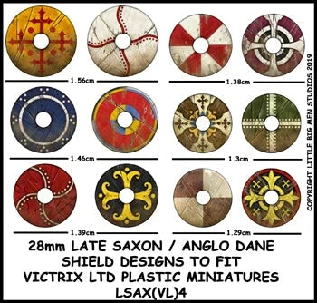 Late Saxon / Anglo Dane Shield Designs LSAX 4 Transfers - Victrix