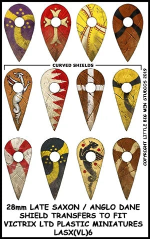 Late Saxon / Anglo Dane Shield Designs LSAX 6 Transfers - Victrix