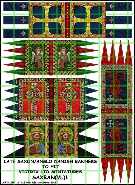 Late Saxon / Anglo Danish Banner Sheet 1 Transfers - Victrix