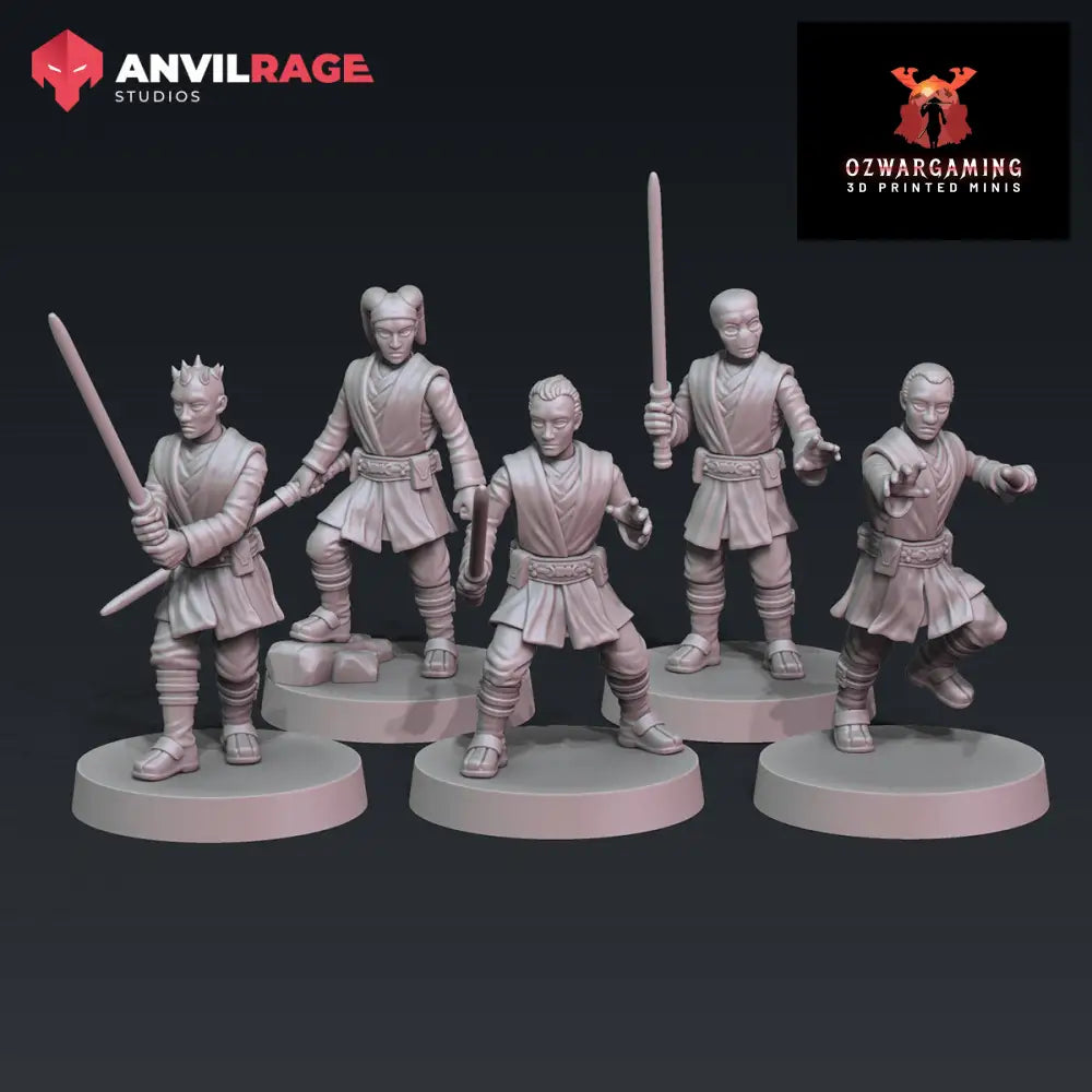 Force Apprentices | Anvilrage Galactic SciFi Miniatures 32mm 1/47 Legion Scale Role Playing Miniatures