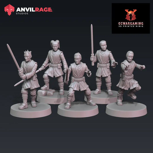 Force Apprentices | Anvilrage Galactic SciFi Miniatures 32mm 1/47 Legion Scale Role Playing Miniatures
