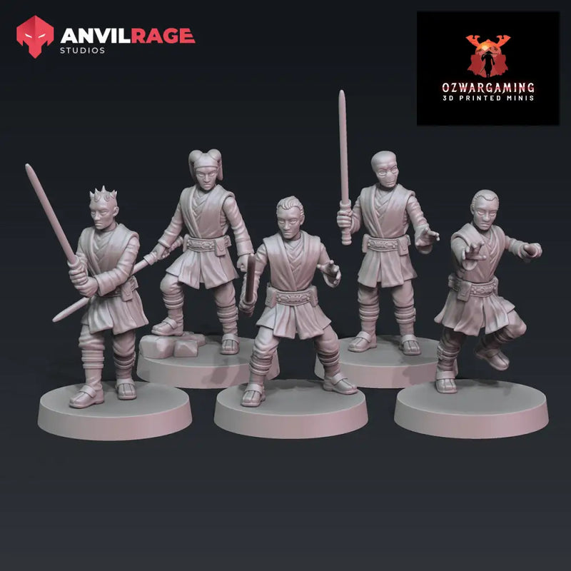 Force Apprentices | Anvilrage Galactic SciFi Miniatures 32mm 1/47 Legion Scale Role Playing Miniatures