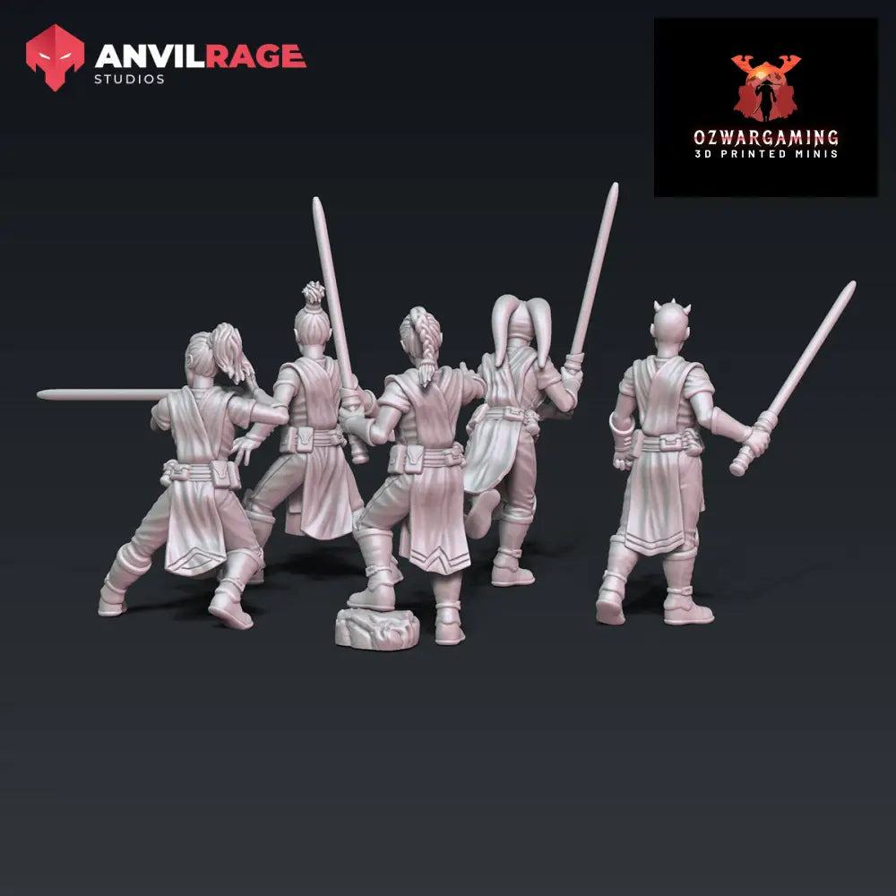 Force Girls | Anvilrage Galactic SciFi Miniatures 32mm 1/47 Legion Scale Role Playing Miniatures