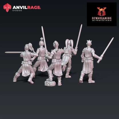 Force Girls | Anvilrage Galactic SciFi Miniatures 32mm 1/47 Legion Scale Role Playing Miniatures