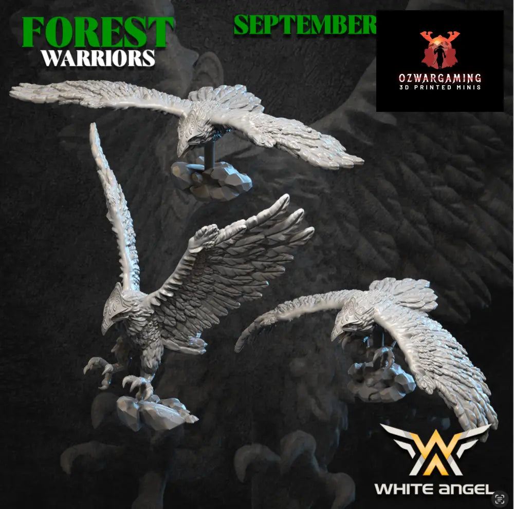 Forest Elves Ancestral Eagles| White Angel 28/32mm Fantasy Wargaming Miniatures Role Playing Miniatures