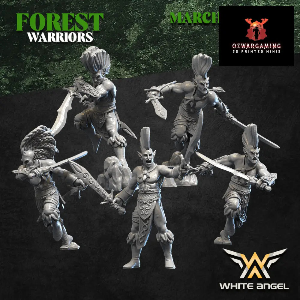 Forest Elves Forest Dancers | White Angel 28/32mm Fantasy Wargaming Miniatures Role Playing Miniatures