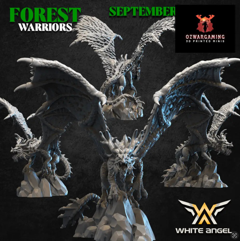 Forest Elves Forest Dragon | White Angel 28/32mm Fantasy Wargaming Miniatures Role Playing Miniatures