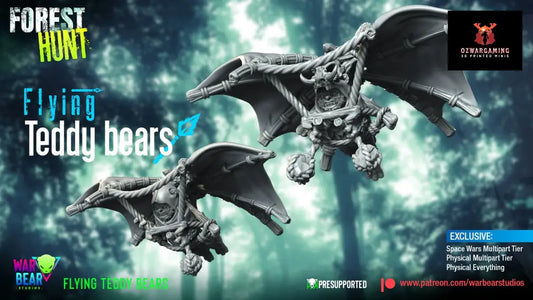 Forest Hunt Flying Teddy Bears | Warbear Studios 28mm SciFi Wargaming Miniatures Role Playing Miniatures