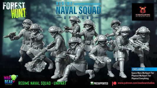 Forest Hunt Regime Naval Unit | Warbear Studios 28mm SciFi Wargaming Miniatures Role Playing Miniatures