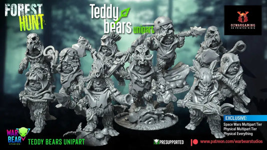 Forest Hunt Teddy Bears | Warbear Studios 28mm SciFi Wargaming Miniatures Role Playing Miniatures