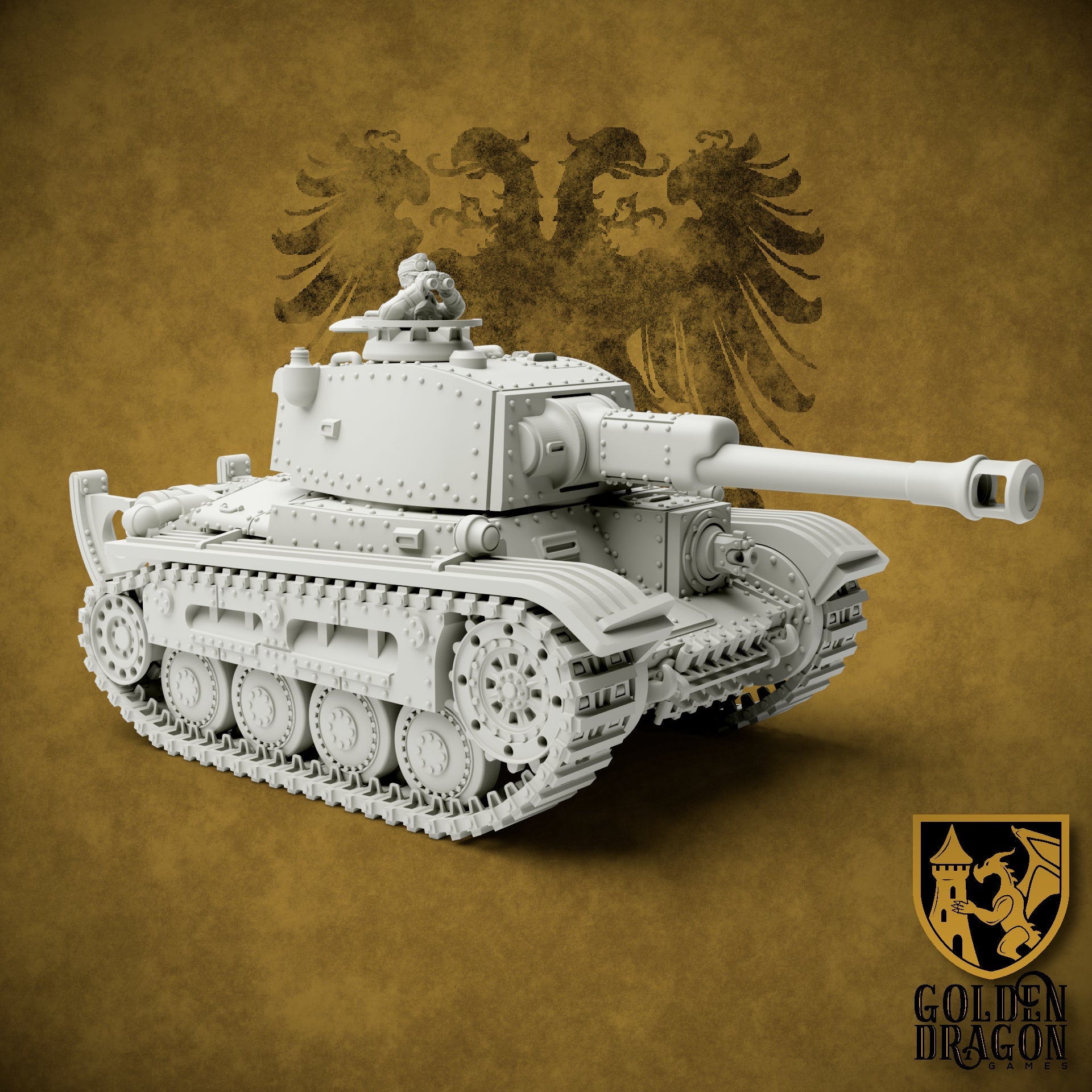 Holy Roman Empire 38M Franz Joseph Battle Tank | Golden Dragon Games Weird WW2 Role Playing Miniatures
