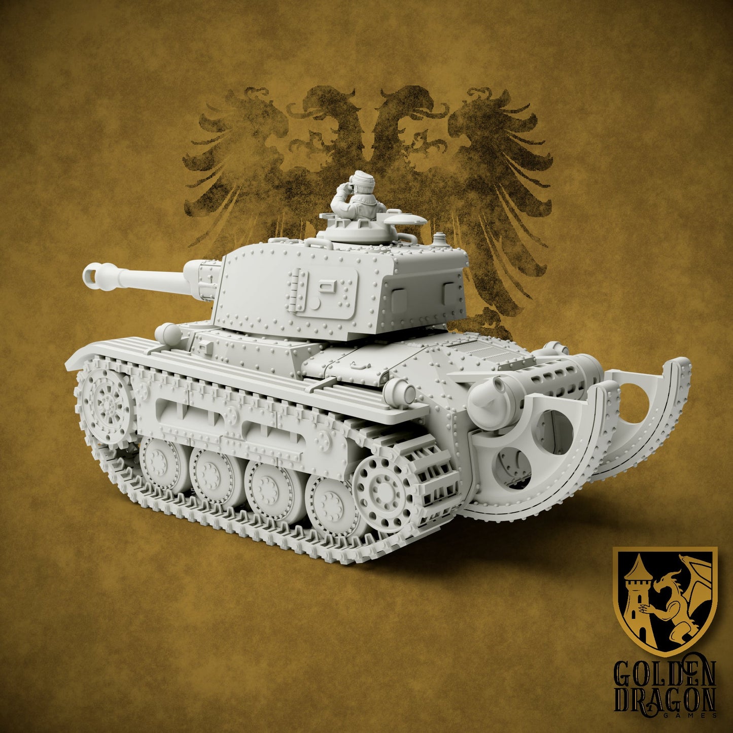 Holy Roman Empire 38M Franz Joseph Battle Tank | Golden Dragon Games Weird WW2 Role Playing Miniatures