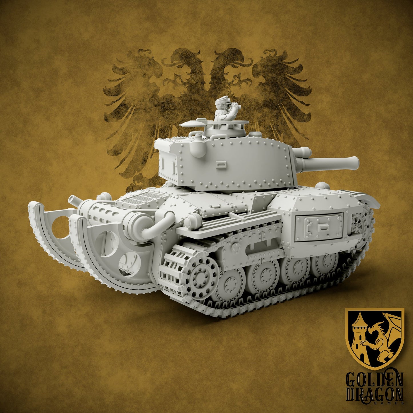 Holy Roman Empire 38M Franz Joseph Battle Tank | Golden Dragon Games Weird WW2 Role Playing Miniatures