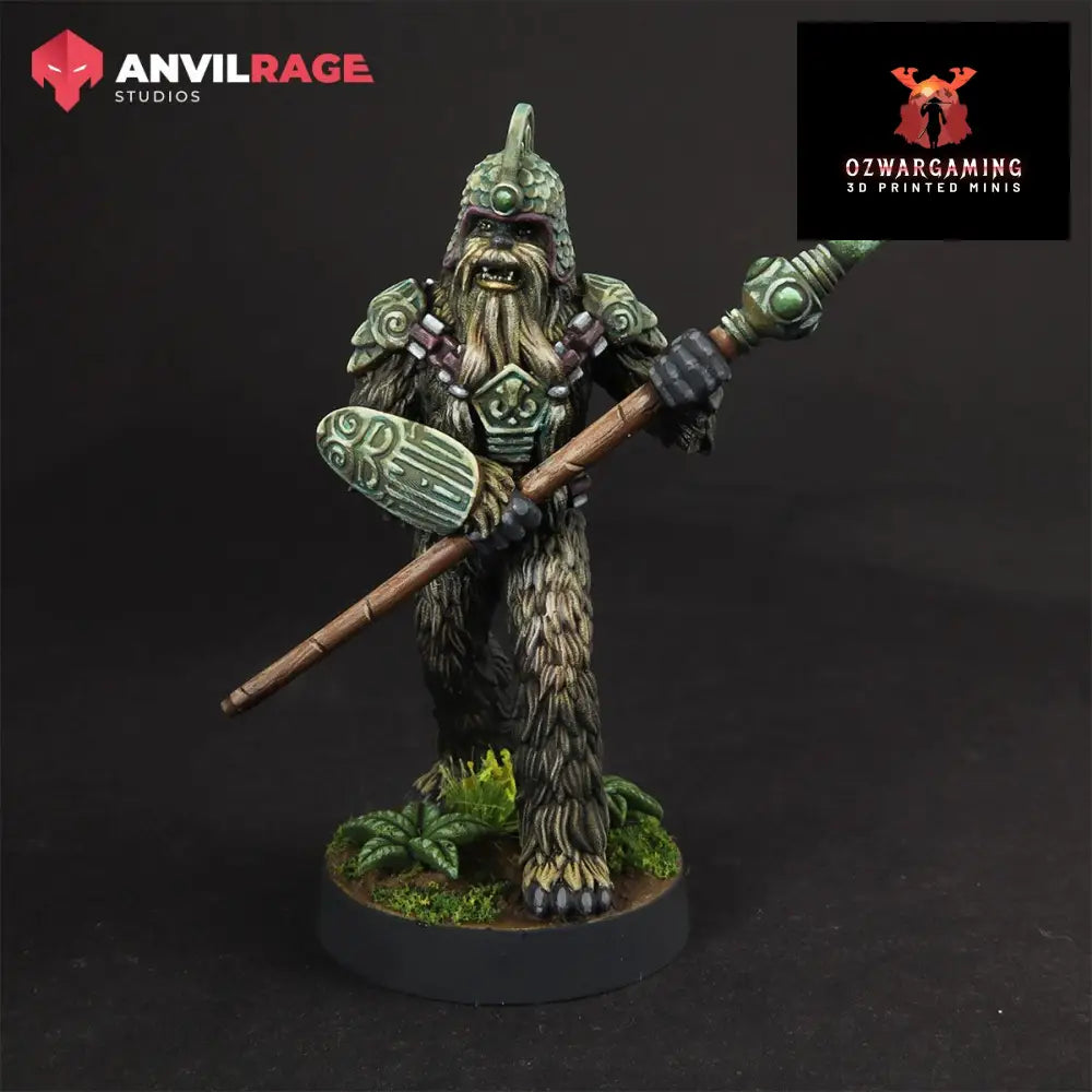 Furry Captain | Anvilrage Galactic SciFi Miniatures 32mm 1/47 Legion Scale Role Playing Miniatures