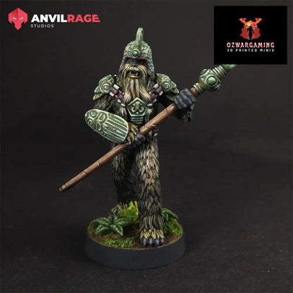 Furry Captain | Anvilrage Galactic SciFi Miniatures 32mm 1/47 Legion Scale Role Playing Miniatures