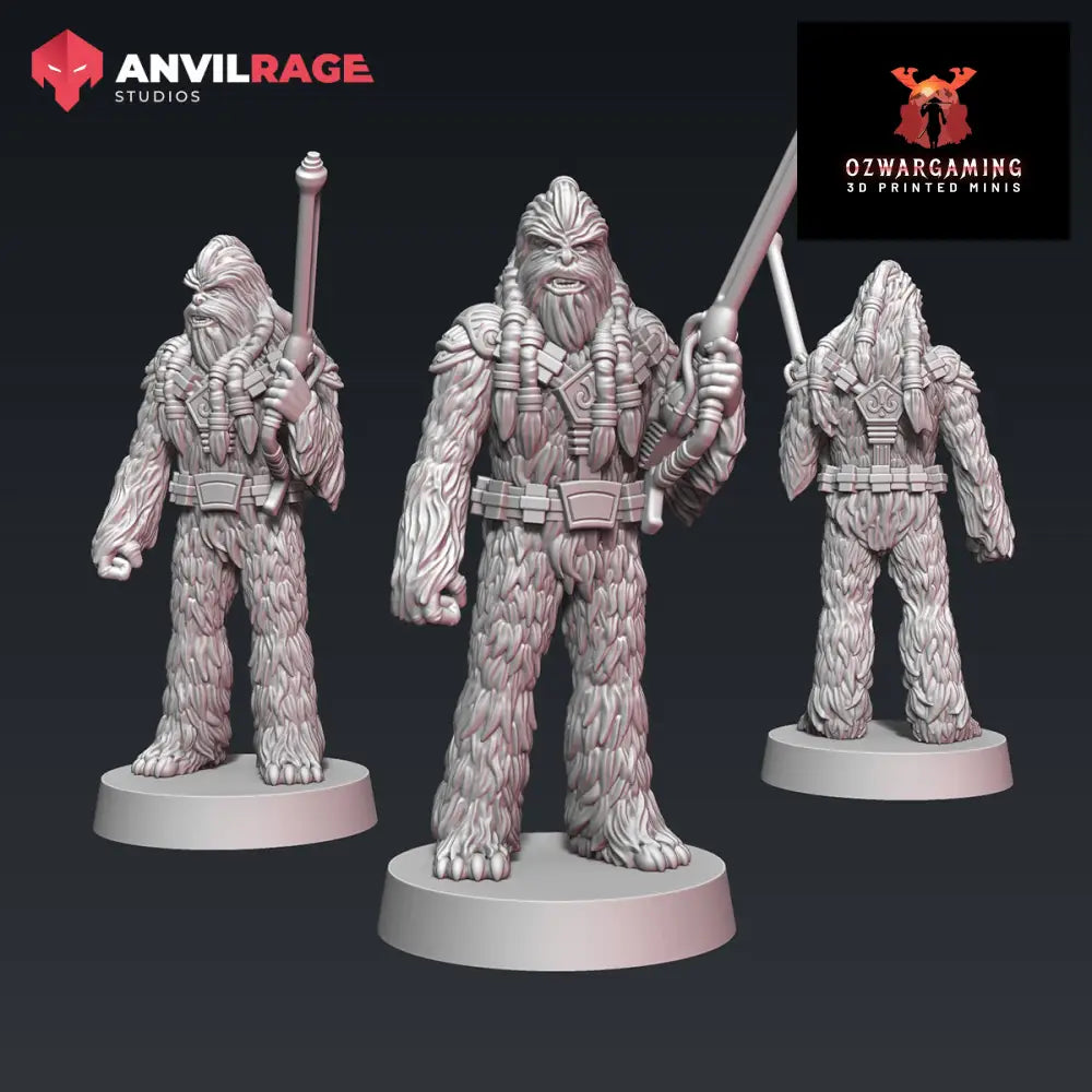 Furry Chieftain Classic | Anvilrage Galactic SciFi Miniatures 32mm 1/47 Legion Scale Role Playing Miniatures