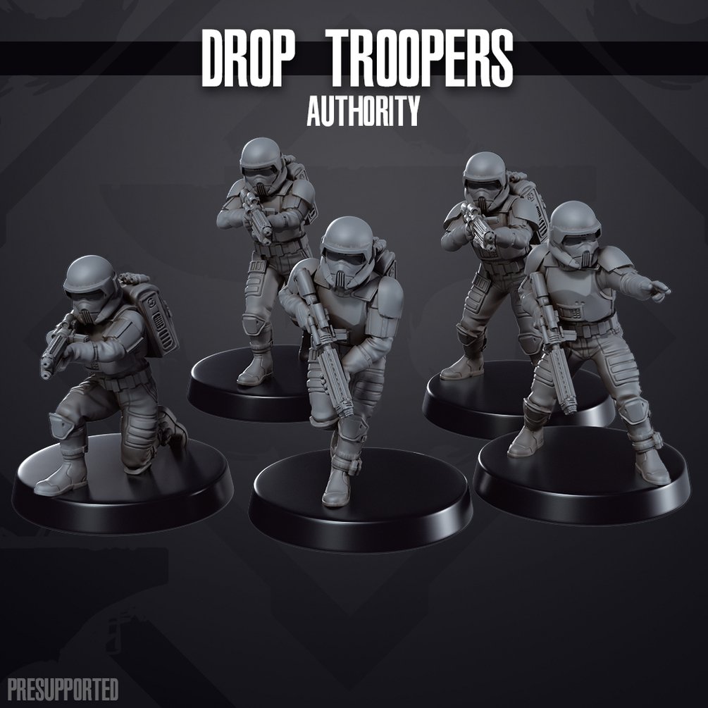 Space Wars: Authority Drop Troopers | Skullforge Studios 32mm Wargaming Miniatures Role Playing Miniatures