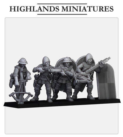 Kingdom of Gallia Crossbows | Highlands Miniatures 28/32mm Fantasy Wargaming Miniatures Role Playing Miniatures