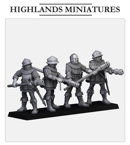 Kingdom of Gallia Handgunners | Highlands Miniatures 28/32mm Fantasy Wargaming Miniatures Role Playing Miniatures