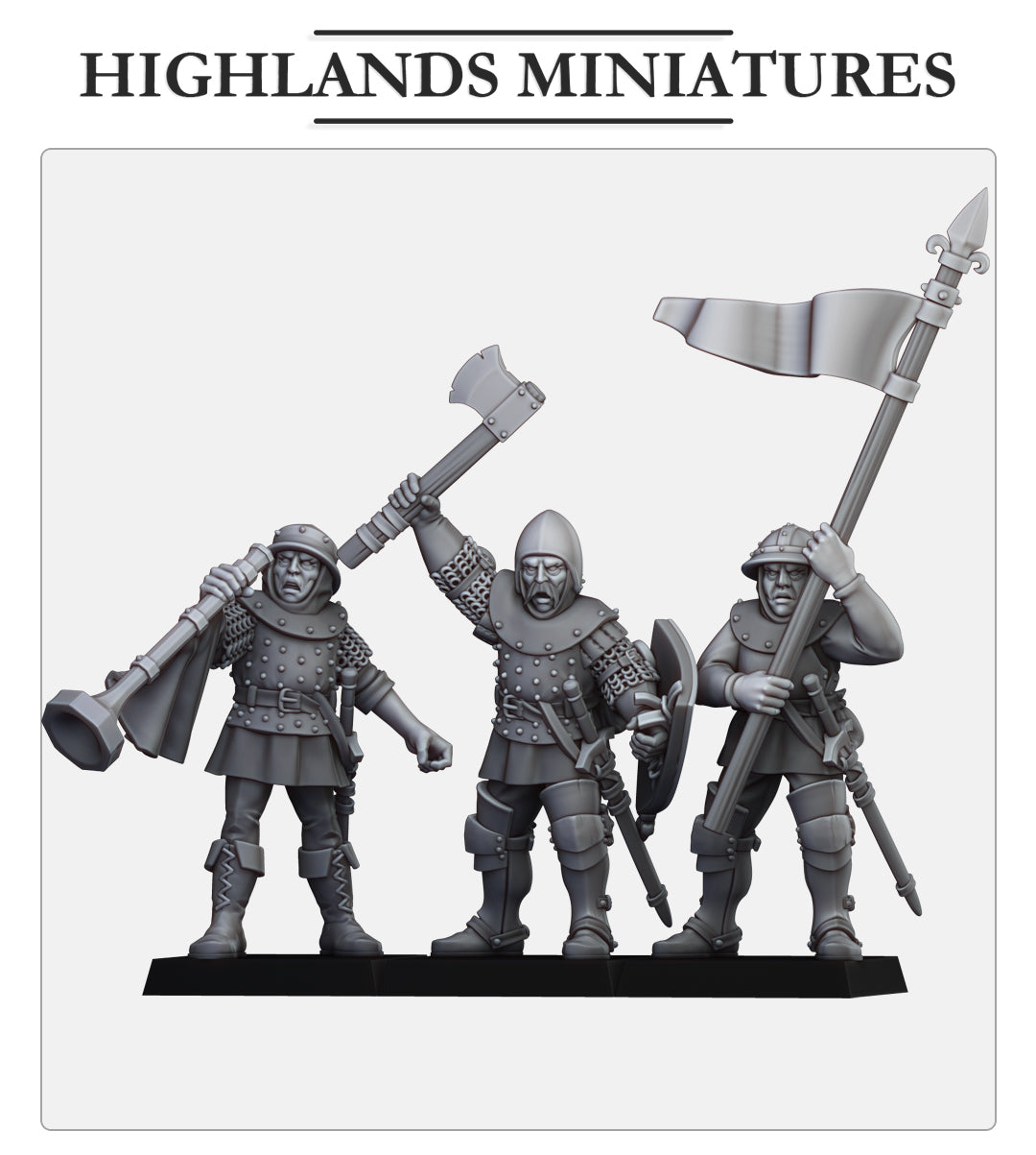 Kingdom of Gallia Crossbows | Highlands Miniatures 28/32mm Fantasy Wargaming Miniatures Role Playing Miniatures
