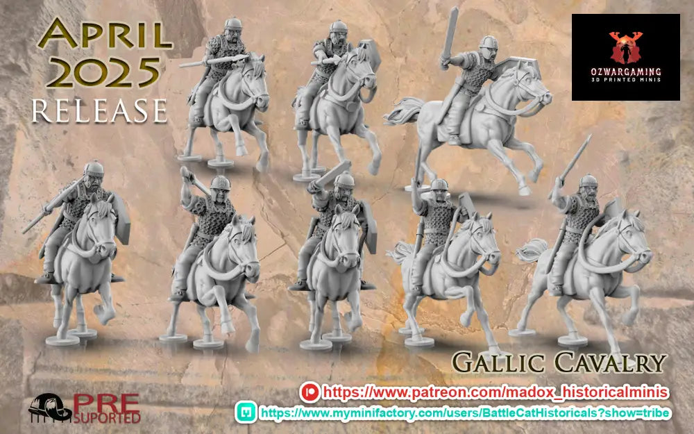 Gallic Cavalry | Battlecat 28mm Historical Wargaming Miniatures Role Playing Miniatures