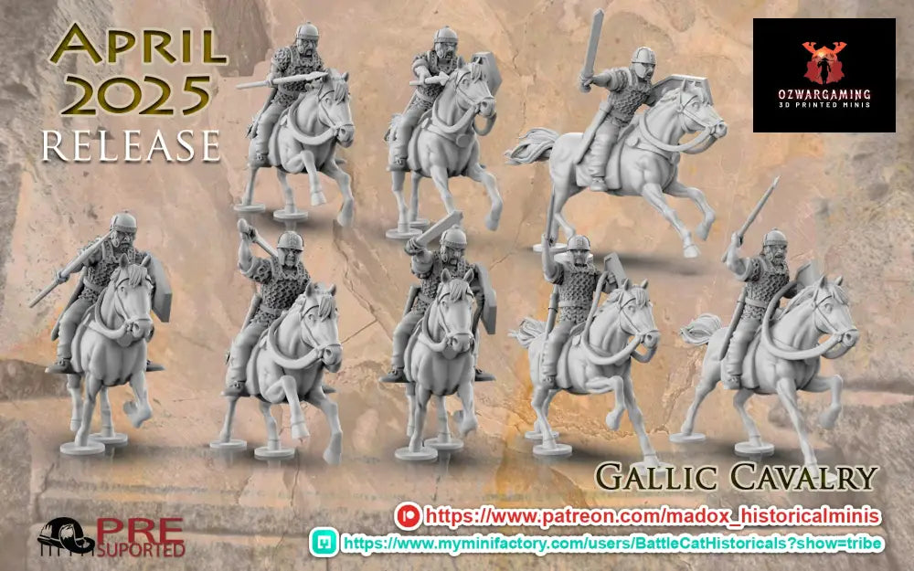 Gallic Cavalry | Battlecat 28mm Historical Wargaming Miniatures Role Playing Miniatures