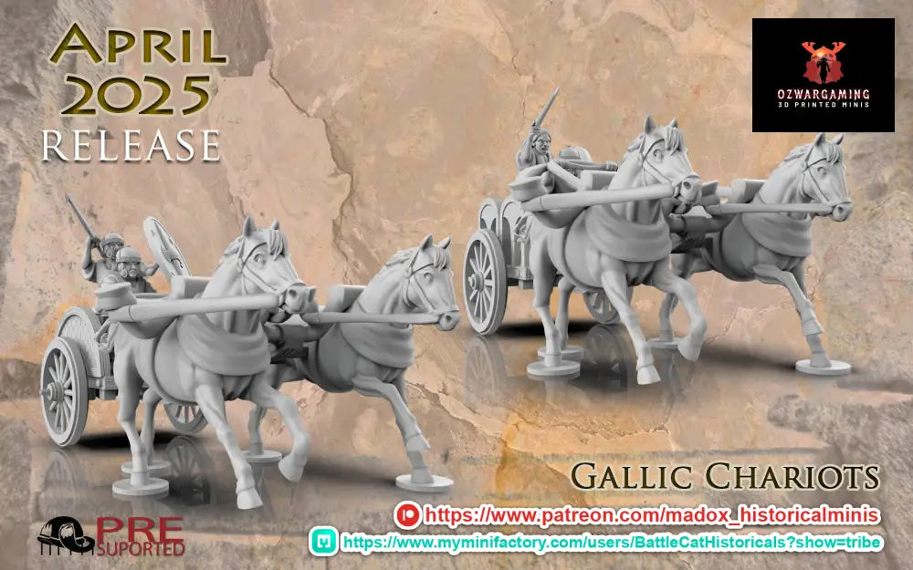 Gallic Chariots | Battlecat 28mm Historical Wargaming Miniatures Role Playing Miniatures