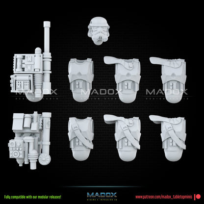 Imperial Bucketheads Build Kit | Warbear Studios 28mm SciFi Wargaming Miniatures Role Playing Miniatures