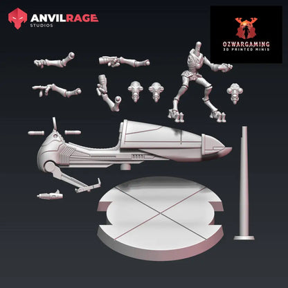 Geobug Speeders | Anvilrage Galactic SciFi Miniatures 32mm 1/47 Legion Scale Role Playing Miniatures