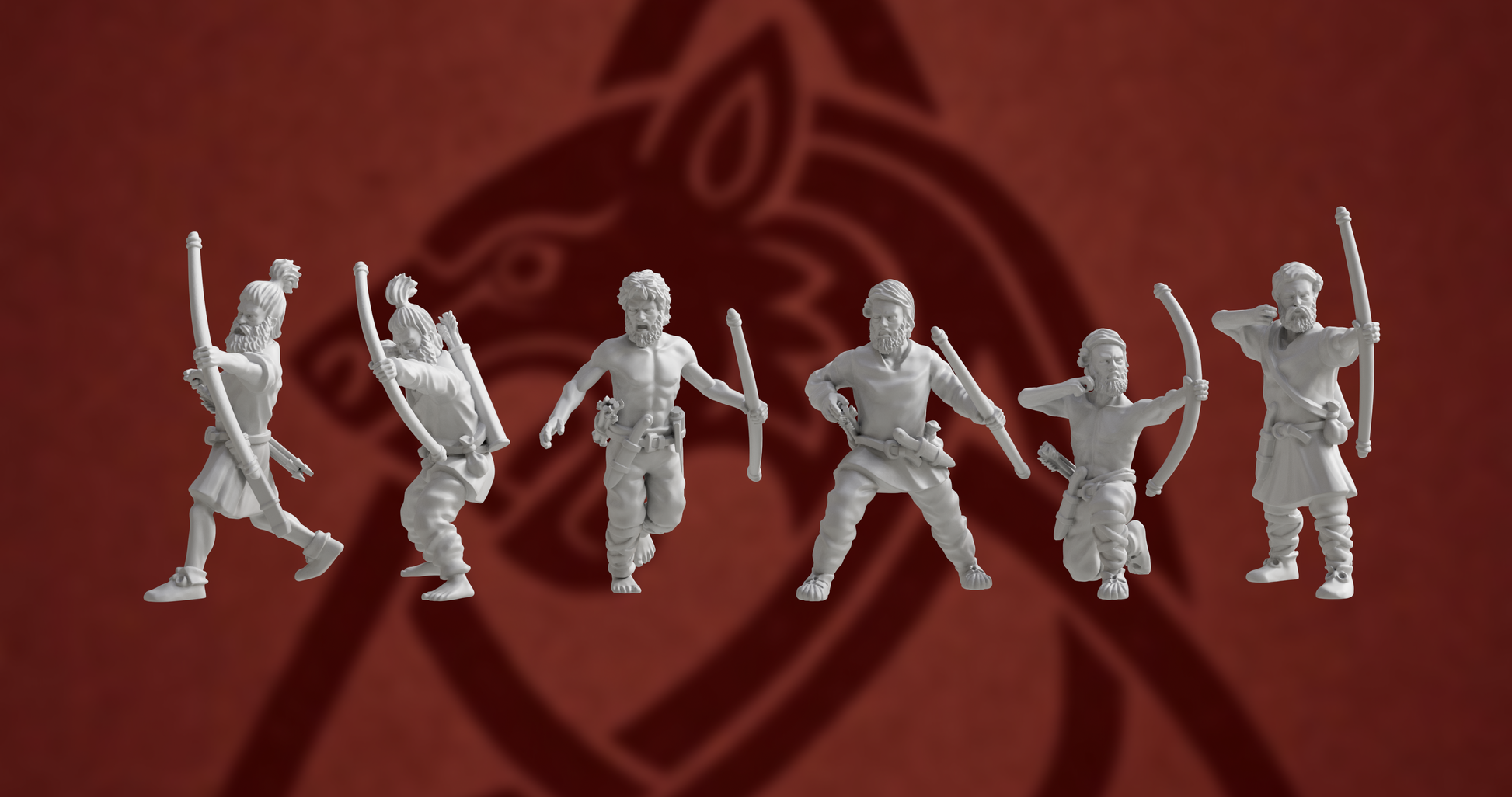 Germanic Tribes Archers | 3D Breed 28mm Ancients Wargaming Miniatures Role Playing Miniatures