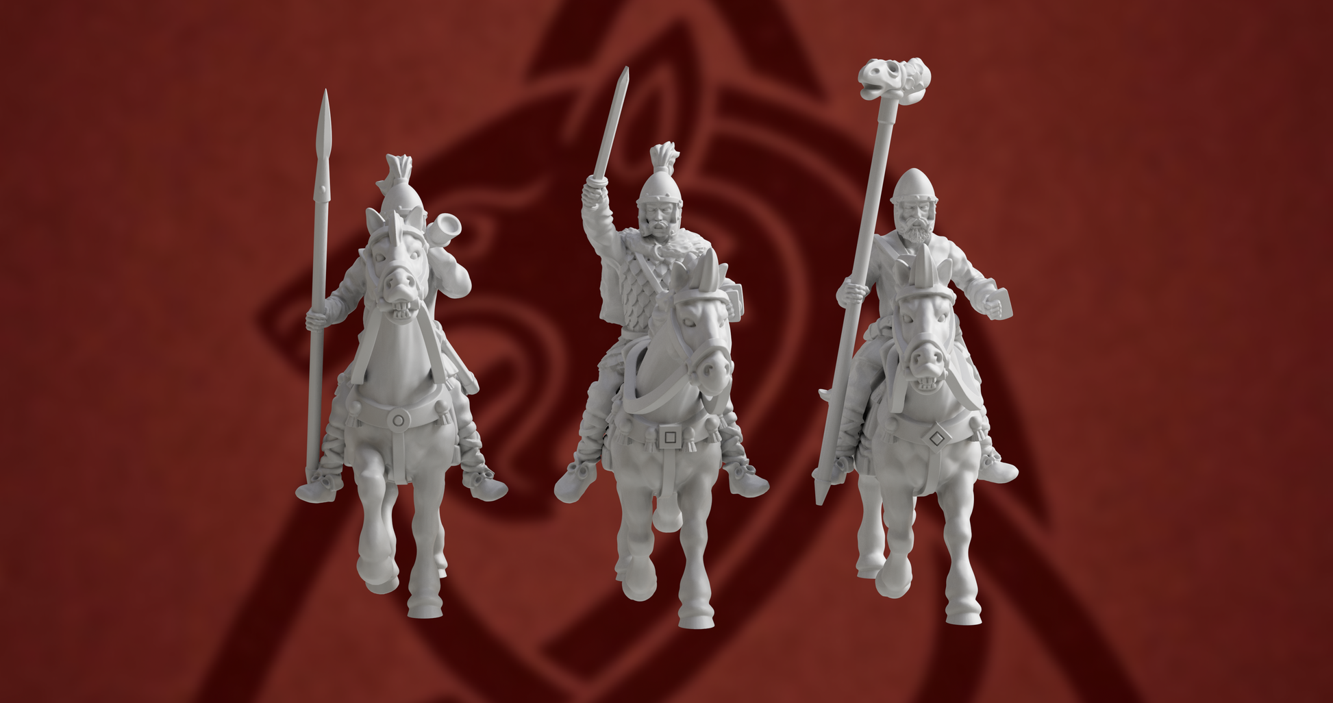 Germanic Tribes Cavalry Command 3 | 3D Breed 28mm Ancients Wargaming Miniatures Role Playing Miniatures