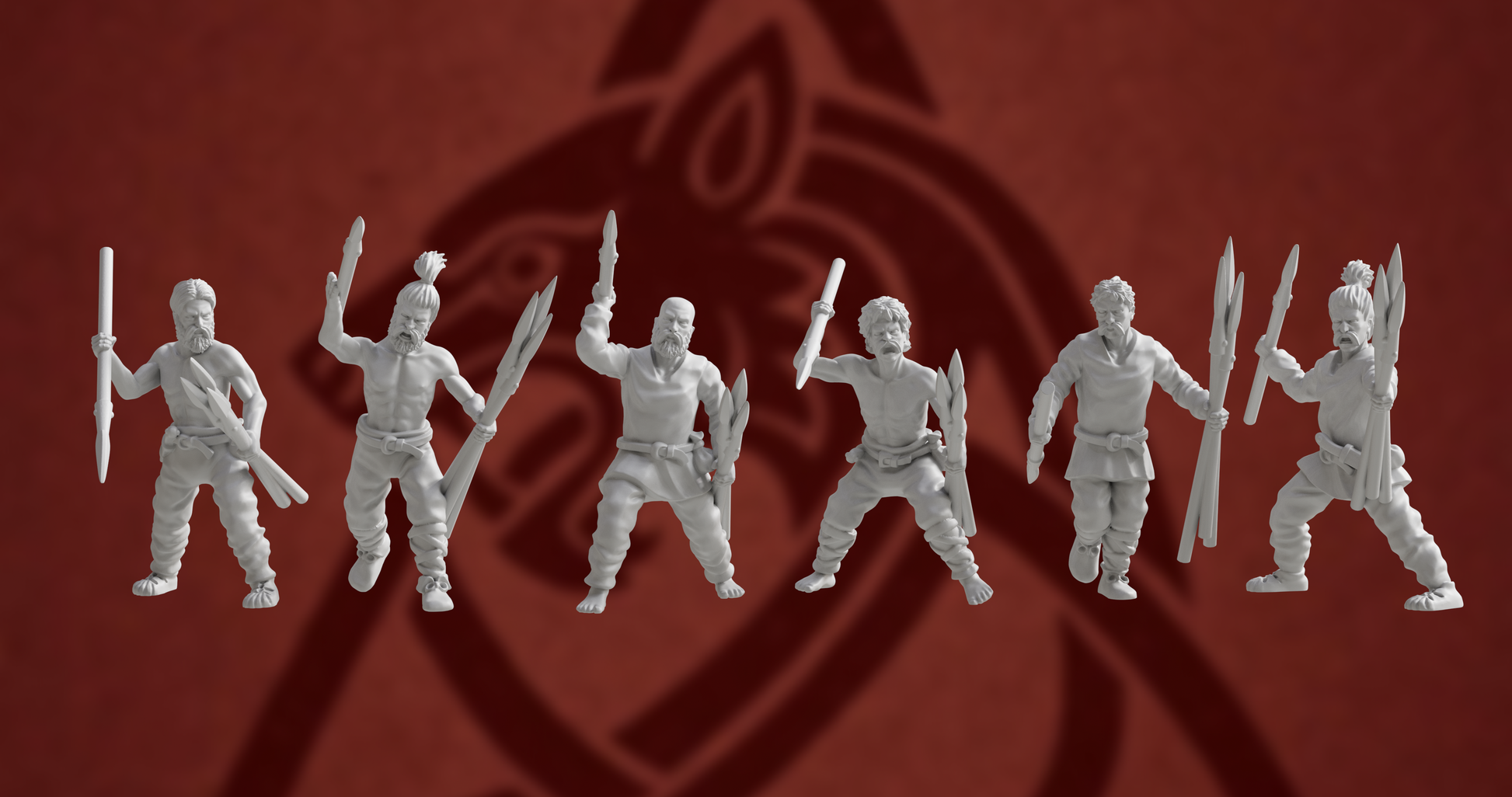 Germanic Tribes Levy Javelins | 3D Breed 28mm Ancients Wargaming Miniatures Role Playing Miniatures